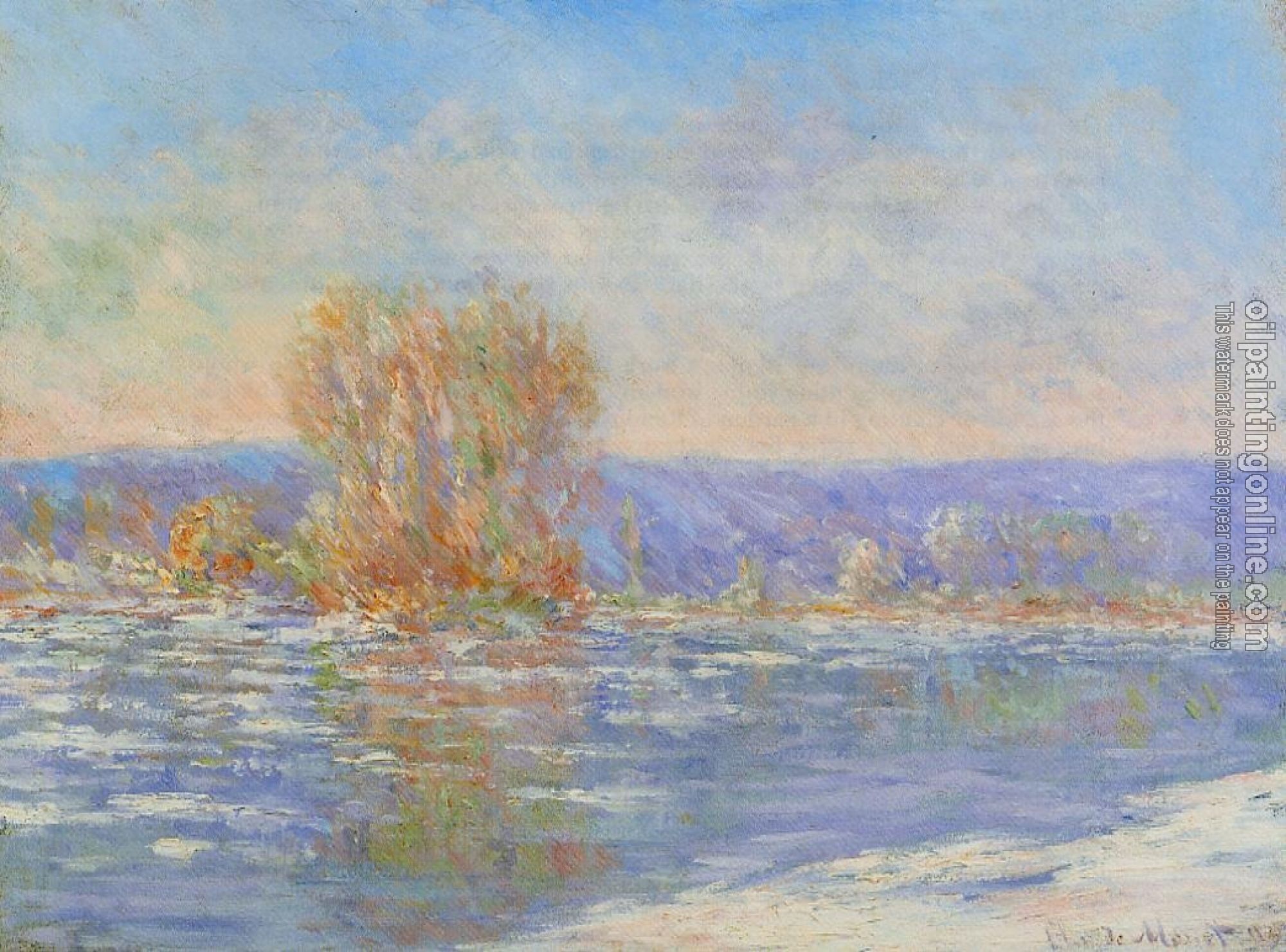 Monet, Claude Oscar - Floating Ice near Bennecourt